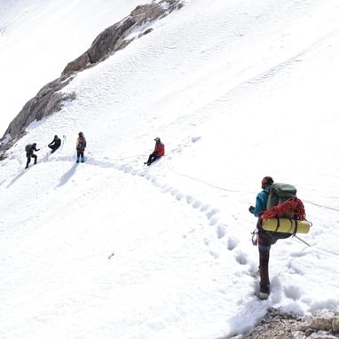 Hikers at Queen Victoria's mountain near Serena Altit Fort