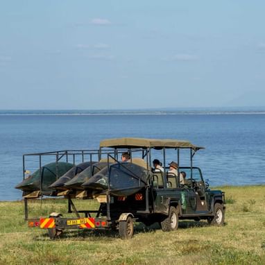 Safari jeep for night Game drive near Lake Manyara Serena Lodge