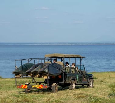 Safari jeep for night Game drive near Lake Manyara Serena Lodge