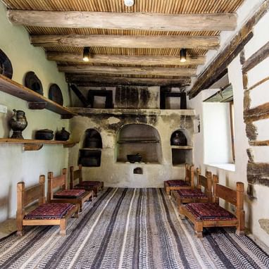 Collection of antique items at Serena Shigar fort