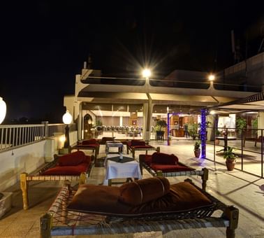 Rooftop lounge in Nazara Restaurant at Peshawar Serena Hotel