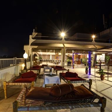 Rooftop lounge in Nazara Restaurant at Peshawar Serena Hotel