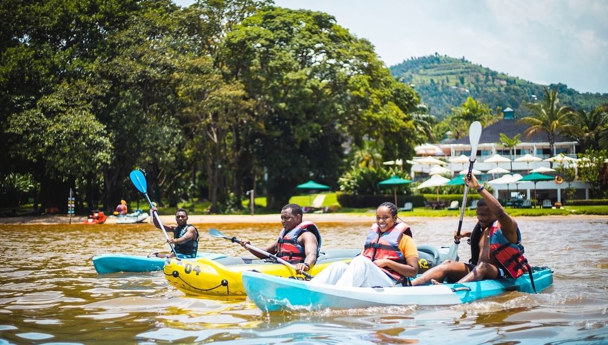 Canoeing on Lake Kivu